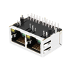 Kompatibel dengan Hanrun HY911261C LINK-PP LPJG26806ABNL 100/1000 Base-T RJ45 1x2 Shielded Magjack Tab Down Green/Yellow LED thumb image 2