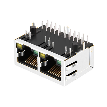 LPJG26806ABNL 100/1000 Base-T 1x2 Θύρα RJ45 Ethernet Magjack Tab Κάτω Πράσινη/Κίτρινη LED Εικόνα 2