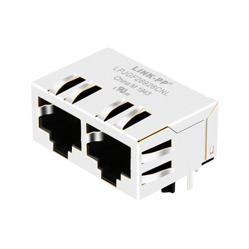 LPJGF26926CNL 100 1000 base-t 1x2 rj45 magjack tab down without led