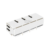 LPJ46201AENL 10/100 Base-T guia para baixo LED verde/amarelo 1x4 porta Ethernet Conector RJ45 imagem do polegar 4