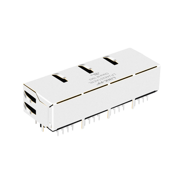 LPJ46201AENL 10/100 Base-T Tab Down Green/Yellow LED 1x4 Ethernet Port RJ45 Connector image 4