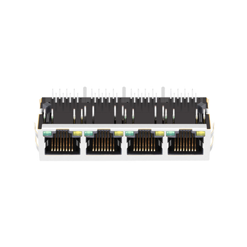 Hanrun HR911449BE compatibel LINK-PP LPJ46441ADNL 10/100 Base-T Tab Down Gele/Groene LED 1x4 Poort Ethernet RJ45-aansluiting afbeelding 2