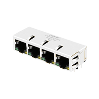 64F-1301GYD2NL 10/100/1000 Base-T Ethernet RJ45 1x4 Port Connectors Tab Down Green/Yellow LED