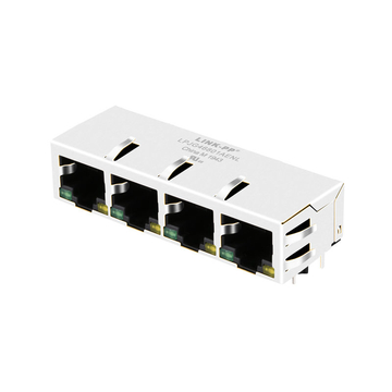 64F-1301GYD2NL 10/100/1000 Base-T Ethernet RJ45 1x4 connettori per porte Linguetta verso il basso LED verde/giallo