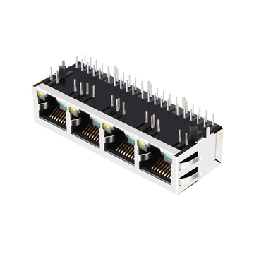 LPJG46945AENL 10/100/1000 Base-T Magnetics RJ45 1x4 Port Connectors with transformer Tab Down Green/Yellow Led image 3