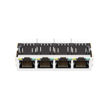 Совместимость с импульсным JXD0-4005NL LINK-PP LPJ46404AENL 10/100 Base-T 1x4-портовый многофункциональный разъем RJ45 с фиксатором вниз и зеленым/желтым светодиодом (изображение 2)