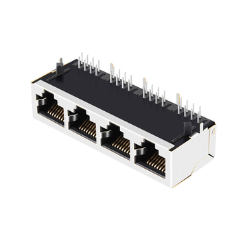 LPJ46203DNL 10 100 base-t industrial 1x4 rj45 magjack tab down without led image 2