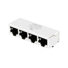 Amphenol RJSE4BAO8T089B  Compatible LINK-PP LPJ46203DNL 10/100 Base-T Tab Down Without LED 1x4 Port Connector Lan RJ45 thumb image 1
