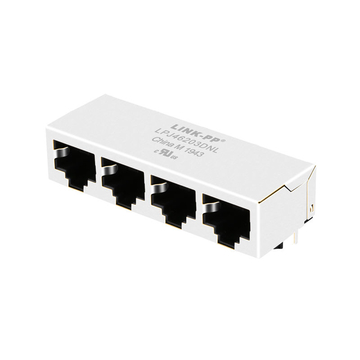 Amphenol RJSE4BAO8T089B  Compatible LINK-PP LPJ46203DNL 10/100 Base-T Tab Down Without LED 1x4 Port Connector Lan RJ45