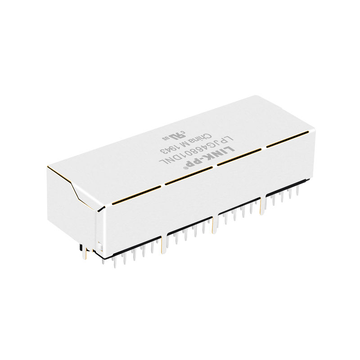 LPJG46801DNL 100/1000 Base-T Gigabit RJ45 1x4 shielded Magnetic jacks Without Led Tab Down image 4