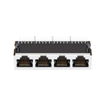 64F-1301NW2NL Compatible LINK-PP LPJG46801DNL 100/1000 Base-T RJ45 1x4 Port Ethernet Jacks Without Led Tab Down image 2