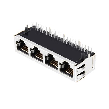 RB4-108CPG2A Compatible LINK-PP LPJGF46813CNL 1000 Base-T 1x4 Port rj45 jacks with transformer Tab Down Without LED image 3