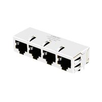 RB4-108CPG2A-kompatibel LINK-PP LPJGF46813CNL 1000 Base-T 1x4 Port RJ45-Buchsen mit Transformator, Lasche nach unten, ohne LED