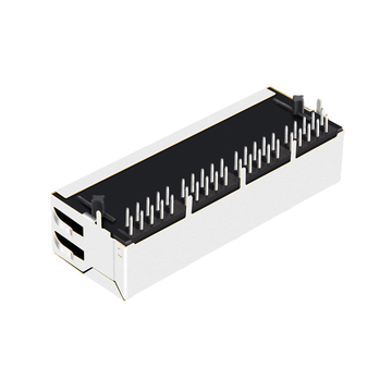 RB4-108CPG2A Compatible LINK-PP LPJGF46813CNL 1000 Base-T 1x4 Port rj45 jacks with transformer Tab Down Without LED image 4