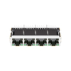 LPJ48001AZNL-2 10/100 Base-T Guia para cima LED verde/verde Módulo conector de filtro de porta 1x4 imagem polegar 2