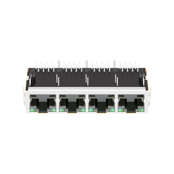 タイコ 1-6610143-1 互換 LINK-PP LPJ48001AZNL-2 10/100 Base-T 1x4ポート RJ45ジャック マグネティックタブアップ グリーン/グリーンLED 画像2
