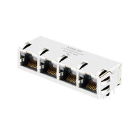 LPJG48831A4NL 1000 Base-T RJ45 1x4 Conectores do módulo de porta Guia para cima Led verde e amarelo/verde e amarelo