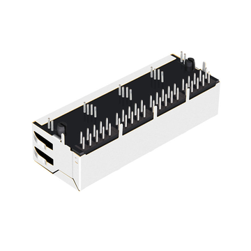 LPJG48831A4NL 1000 Base-T RJ45 1x4 Port Module Connectors Tab Up Green&Yellow/Green&Yellow Led image 3