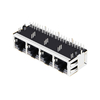 パルス JG0-0098NL 互換品 LINK-PP LPJG48837A31NL 10/100/1000 Base-T 1x4 ポート コネクタ Lan RJ45 タブアップ 緑とオレンジ/緑とオレンジの LED サムイメージ 3