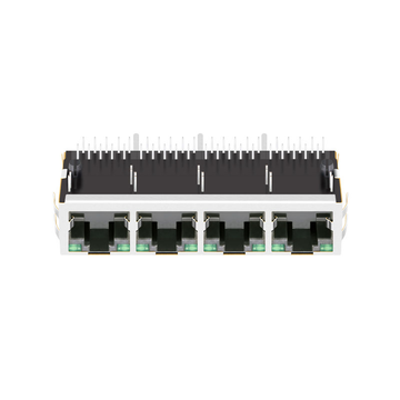 Совместимость с импульсным JG0-0025NL LINK-PP LPJG48851AFNL 100/1000 Base-T 1x4-портовый разъем RJ45 с трансформатором, крепление вверх, зеленый/зеленый светодиод (изображение 2)