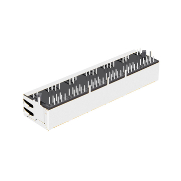 Compatibile con Belfuse SI-60234-F LINK-PP LPJ66404AENL Connettore RJ45 a 1 porta RJ45 con linguetta verso il basso e LED verde/giallo (immagine 4)