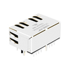LPJ26204ADNL 10/100 Base-T Tab Down Yellow/Green LED 1x2 Port RJ45 Ethernet Connector Modules thumb image 3