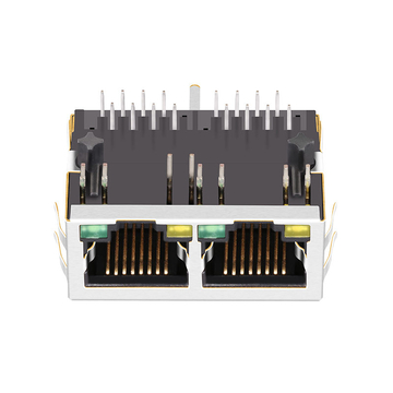 WIJ 7499021125 Compatibel LINK-PP LPJ26204ADNL 10/100 Base-T Tab Down Gele/Groene LED 1x2 Poort Ethernet Connector Modules afbeelding 2