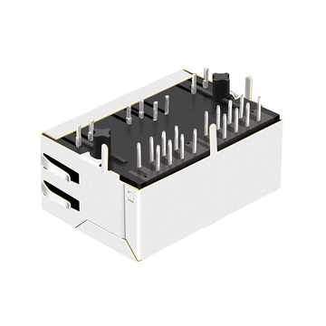 Belfuse SI-60159-F Compatibel LINK-PP LPJ26204AENL 10/100 Base-T Tab Down Groen/Gele LED 1x2 Poort Ethernet Connector Modules afbeelding 4