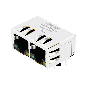 pulse jxr8-1001nl compatible link-pp lpj26404aenl 10 100 base-t tab down green yellow led 1x2 port rj45 modular