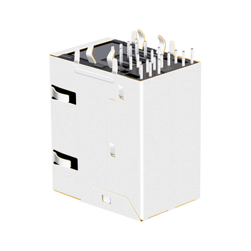 Совместимость с Belfuse 0862-1J1T-43-F LINK-PP LPJU4232A64NL Разъем RJ45 Base-T 10/100/1000 с двумя USB-портами, зеленый и оранжевый/желтый светодиод (изображение 4)