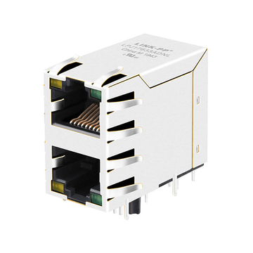 belfuse 0845-2d1t-s4 compatible link-pp lpj17633adnl 10 100 base-t yellow green led 2x1 port rj45 cat5e jack
