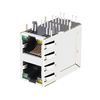 Belfuse 0845-2D1T-H5 Compatible LINK-PP LPJ17633ADNL 10/100 Base-T  Yellow/Green  Led  2x1 Port Cat5 RJ45 connector thumb image 3
