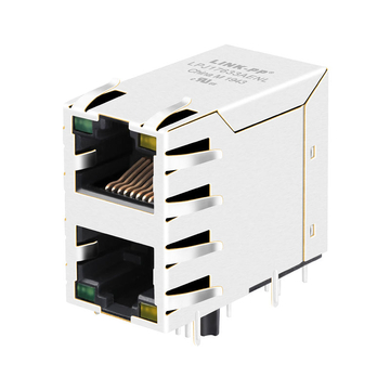 belfuse 0845-2g1t-h5 compatible link-pp lpj17633aenl 10 100 base-t green yellow led 2x1 port rj45 modular jack