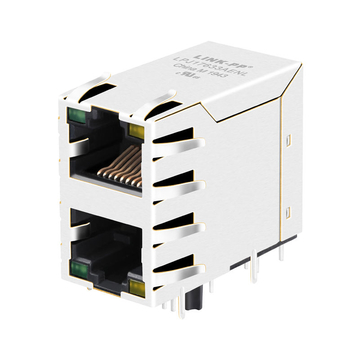 X Multiple XRJH-214-D1D-1F1-NO Compatible LINK-PP LPJ17633AENL 10/100 Base-T Green/Yellow Led 2x1 Port 90 Degree RJ45 Connector