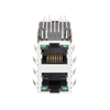 Compatible Belfuse 0845-2G1T-S5 LINK-PP LPJ17641AFNL 10/100 Base-T LED jaune/verte 2x1 port prise réseau RJ45 image de pouce 2