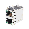 Compatible Belfuse 0845-2G1T-S5 LINK-PP LPJ17641AFNL 10/100 Base-T LED jaune/verte 2x1 port prise réseau RJ45 image de pouce 3