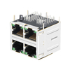 Compatível com Belfuse XMH-2216D3042-1 LINK-PP LPJ27434AFNL 10/100 Base-T Verde/Amarelo Led 2x2 Porta RJ45 Jack Modular imagem do polegar 3