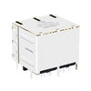 LPJM9029A4NL 10G Base-T 2x2 포트 RJ45 이더넷 MagJacks 녹색&노란색/녹색&노란색 LED 썸 이미지 5