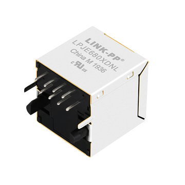 LPJE680XDNL Zonder LED Verticaal 8P8C RJ45-aansluiting zonder geïntegreerde magneten afbeelding 3