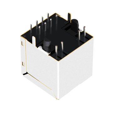 LPJE681BFNL Κάθετος σύνδεσμος RJ45 Jack 1X1 θύρας χωρίς ενσωματωμένο μαγνητικό στοιχείο Πράσινο/πράσινο LED εικόνα 4