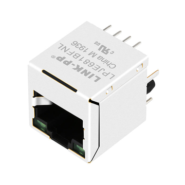 LPJE681BFNL Κάθετος σύνδεσμος RJ45 Jack 1X1 θύρας χωρίς ενσωματωμένο μαγνητικό στοιχείο Πράσινο/πράσινο LED εικόνα 5