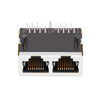ТЕ 5406443-1 Совместимый LINK-PP Модульный разъем LPJEF102DNL RJ45 1X2 без встроенных магнитов, с фиксатором вниз, без светодиодной индикации (изображение 2).