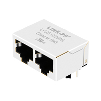 NÓS 5406443-2 Compatível LINK-PP LPJEF102DNL Guia para baixo sem LED 1X2 Porta RJ45 Rede sem magnetismo integrado