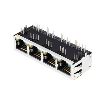 LINK-PP LPJE104AENL タブダウン式 緑/黄LED 1x4ポート イーサネットRJ45ジャック（内蔵マグネットなし）画像3