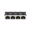 LINK-PP LPJE104AENL Tab Down Green/Yellow LED 1X4 Port Ethernet RJ45 Jack without Integrated Magnetics thumb image 2