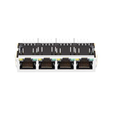 LINK-PP LPJE104AENL タブダウン式 緑/黄LED 1x4ポート イーサネットRJ45ジャック（内蔵マグネットなし）画像2