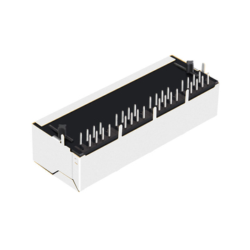 WE 615032137821 互換 LINK-PP LPJEF104DNL 1x4ポートモジュラージャックコネクタ（内蔵マグネティックなし、タブダウン、LEDなし、画像4）