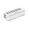 X Múltiplo XRJK-S-04-8-8-0-905 Compatível LINK-PP LPJEF123XCNL guia para baixo sem LED 1X4 porta RJ45 Jack sem imagem magnética integrada do polegar 5