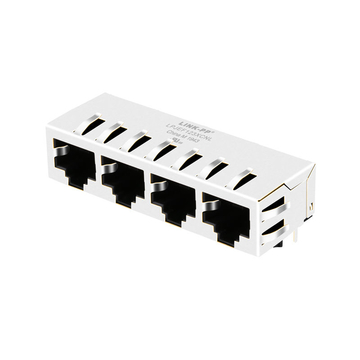 Tab Down Without Led 1X4 Port RJ45 Magjack Connector without Integrated Magnetics