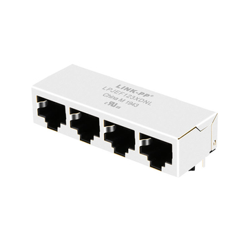 Tab Down Without LED 1X4 Port RJ45 Connector without Integrated Magnetics